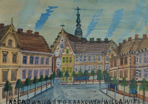 Nikifor Krynicki, PEJZAŻ MIEJSKI, lata 50. XX w.
