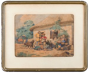 Artur Grottger (1837 Ottyniowice - 1867 Amélie-les- Bains), Czyszczenie zbroi, 1855