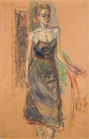 Maurice Blond (1899 Łódź - 1974 Clamart), Portret dziewczyny, 1953