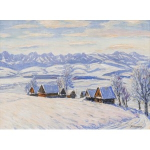 Michał Maksymilian Rekucki (1884 Nowy Targ - 1971), Pejzaż podhalański zimą