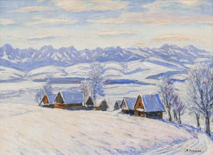 Michał Maksymilian Rekucki (1884 Nowy Targ - 1971), Pejzaż podhalański zimą
