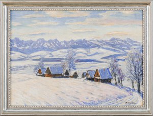 Michał Maksymilian Rekucki (1884 Nowy Targ - 1971), Pejzaż podhalański zimą