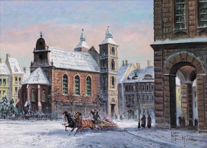 Władysław Chmieliński (1911 Warszawa - 1979 tamże), Widok miasta zimą