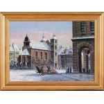 Władysław Chmieliński (1911 Warschau - 1979 dort), Blick auf die Stadt im Winter