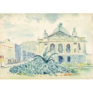 Franciszek Wójcik (1903 Wojciechowo - 1984 Zakopane), Blick auf das Lemberger Opernhaus