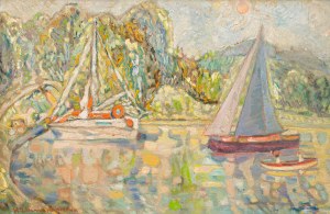 Helena Zaremba-Cybisowa (1911 Równe - 1986), Żaglówki w przystani