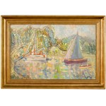 Helena Zaremba-Cybisowa (1911 Rivne - 1986), Sailboats in the Marina