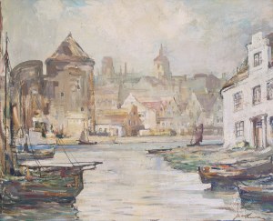 Marian Mokwa (1889 Malary - 1987 Sopot), Port w Gdańsku, l. 70. XX w.
