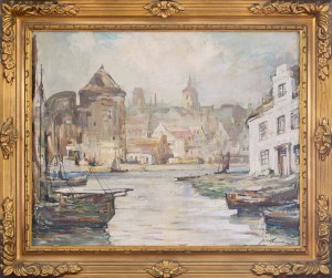 Marian Mokwa (1889 Malary - 1987 Sopot), Port w Gdańsku, l. 70. XX w.