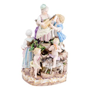 Postava dedinskej slávnosti, navrhol Michel-Victor Acier (okolo 1769), Meissen, 19. storočie.