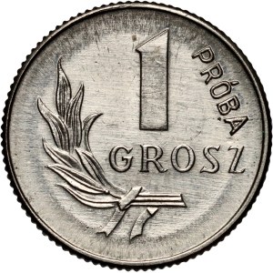PRL, 1 groszy 1949, PRÓBA, nikl