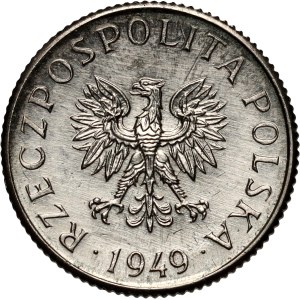 PRL, 1 groszy 1949, PRÓBA, nikl