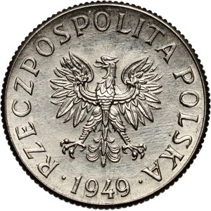 PRL, 2 grosze 1949, PRÓBA, nikiel