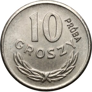 People's Republic of Poland, 10 pennies 1949, SAMPLE, nickel