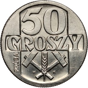 PRL, 50 groszy 1958, SAMPLE, nickel