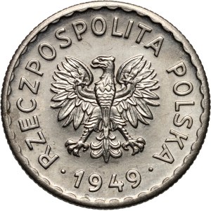 PRL, 1 zloty 1949, SAMPLE, nickel