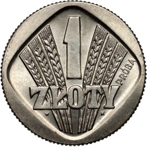 PRL, 1 złoty 1958, PRÓBA, nikiel
