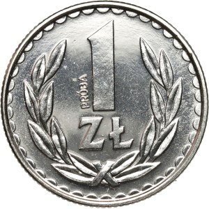 PRL, 1 zloty 1986, SAMPLE, nickel