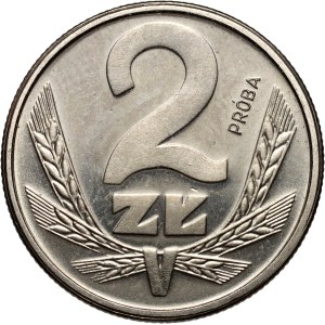 PRL, 2 zlote 1986, SAMPLE, nickel