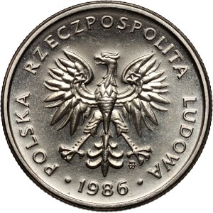 PRL, 2 zlote 1986, SAMPLE, nickel