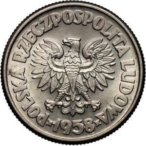 PRL, 5 złotych 1958, Waryński, PRÓBA, nikiel