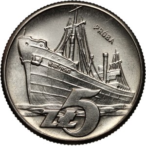 PRL, 5 złotych 1960, Waryński, PRÓBA, nikiel