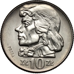 People's Republic of Poland, 10 zlotych 1960, Tadeusz Kościuszko, PRÓBA, nickel