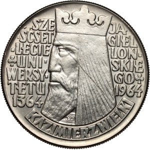 People's Republic of Poland, 10 zlotych 1964, Casimir the Great - relief inscription, PRÓBA, nickel