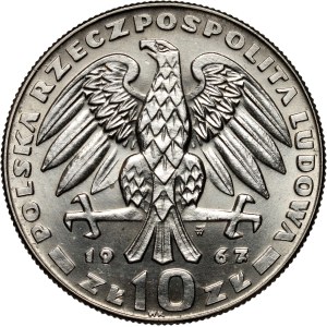 PRL, 10 złotych 1967, Karol Świerczewski, PRÓBA, nikiel