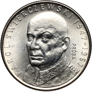 People's Republic of Poland, 10 zlotys 1967, Karol Swierczewski, Little Eagle, PRÓBA, nickel