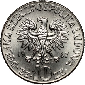 PRL, 10 zlotych 1967, Nicolaus Copernicus, SAMPLE, nickel