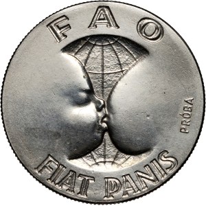 PRL, 10 złotych 1971, FAO - FIAT PANIS, PRÓBA, nikiel