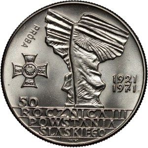 People's Republic of Poland, 10 zlotys 1971, 50th Anniversary of the Third Silesian Uprising, SAMPLE, nickel