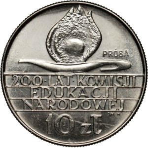 PRL, 10 złotych 1973, Dwieście Lat Komisji Edukacji Narodowej, PRÓBA, nikiel