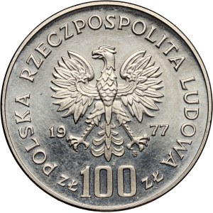 PRL, 100 zlotych 1977, Henryk Sienkiewicz, PRÓBA, nickel