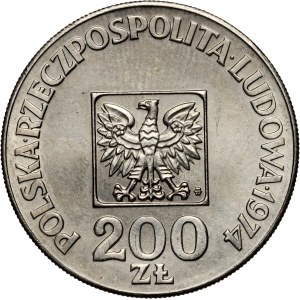 PRL, 200 zlotych 1974, XXX years of PRL, PRÓBA, nickel
