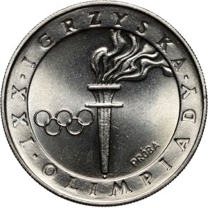 People's Republic of Poland, 200 zlotys 1976, Games of the XXI Olympiad, Olympic Torch, PRÓBA, nickel
