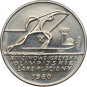 People's Republic of Poland, 200 zlotys 1980, Lake Placid Olympic Games, no torch, SAMPLE, nickel
