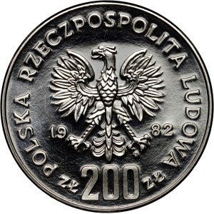 PRL, 200 złotych 1982, Bolesław III Krzywousty, PRÓBA, nikiel