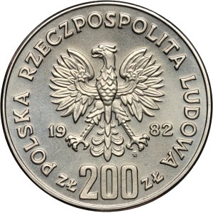 People's Republic of Poland, 200 zlotych 1982, Boleslaw III the Wry-mouthed - half figure, SAMPLE, nickel