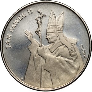 Polská lidová republika, 5000 zlotých 1987, Jan Pavel II, SAMPLE, nikl