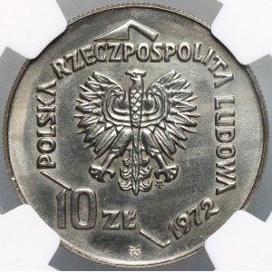 PRL, 10 zlotých 1972, 50 let přístavu Gdyně, PRÓBA, nikl