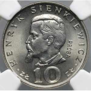 PRL, 10 zlotých 1974, Henryk Sienkiewicz, PRÓBA, nikl