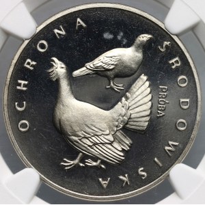 PRL, 100 złotych 1980, Ochrona Środowiska - Głuszce, PRÓBA, nikiel