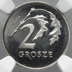 III RP, 2 grosze 1990, PRÓBA, nikiel