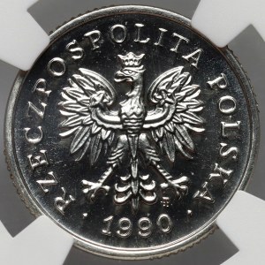 Third Republic, 5 groszy 1990, SAMPLE, nickel