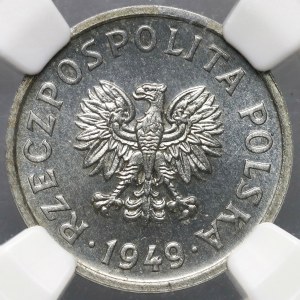 People's Republic of Poland, 20 groszy, 1949, TRIAL, aluminum, intaglio inscription, extremely rare