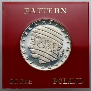 PRL, 200 złotych 1976, Igrzyska XXI Olimpiady, PRÓBA, srebro