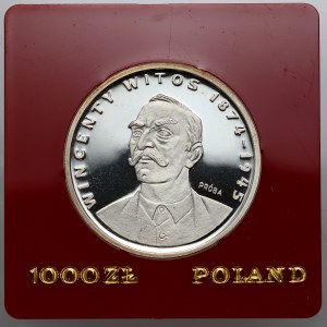 PRL, 1000 zlotých 1984, Wincenty Witos, PRÓBA, stříbro