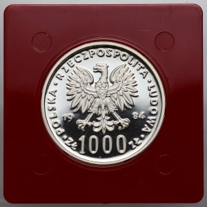PRL, 1000 zlotých 1984, Wincenty Witos, PRÓBA, stříbro